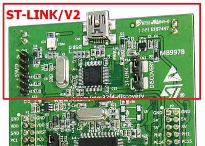 ST-LINK/V2 встроенный в STM32F4Discovery